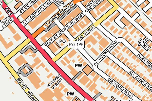 FY8 1PF map - OS OpenMap – Local (Ordnance Survey)
