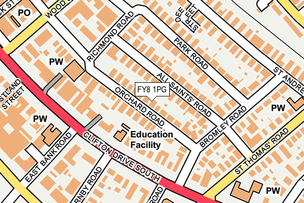 FY8 1PG map - OS OpenMap – Local (Ordnance Survey)