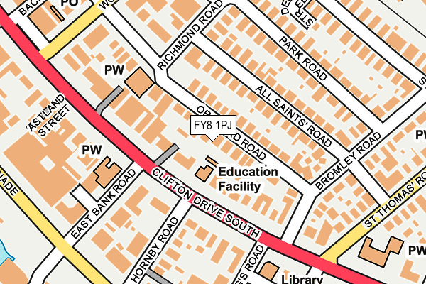 FY8 1PJ map - OS OpenMap – Local (Ordnance Survey)