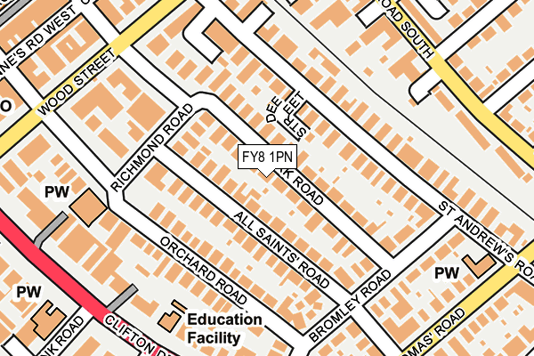 FY8 1PN map - OS OpenMap – Local (Ordnance Survey)