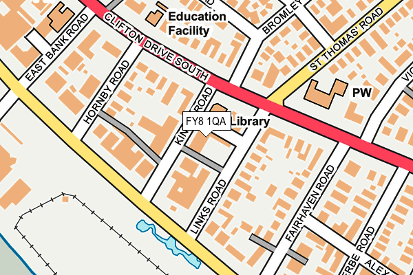 FY8 1QA map - OS OpenMap – Local (Ordnance Survey)