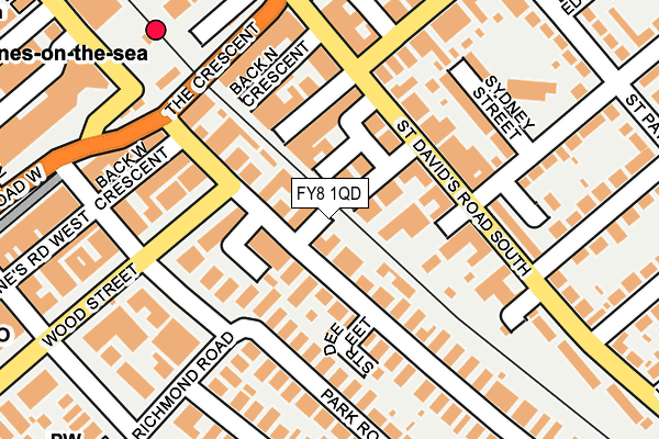 FY8 1QD map - OS OpenMap – Local (Ordnance Survey)