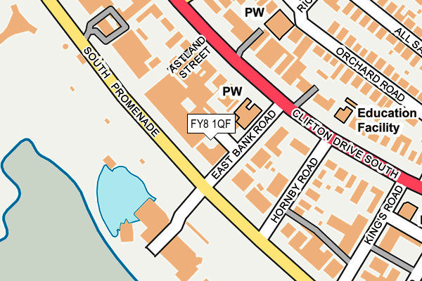 FY8 1QF map - OS OpenMap – Local (Ordnance Survey)