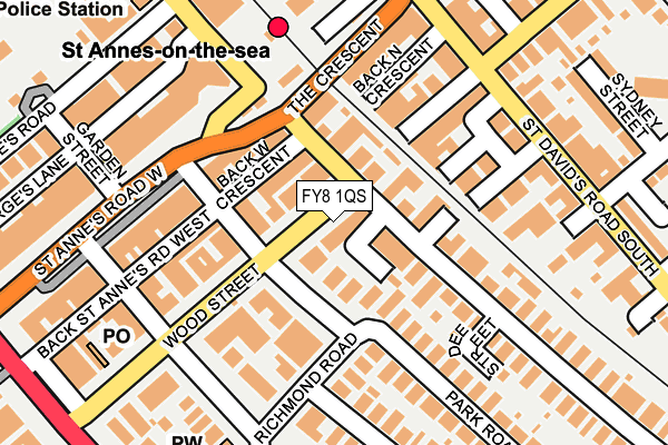 FY8 1QS map - OS OpenMap – Local (Ordnance Survey)