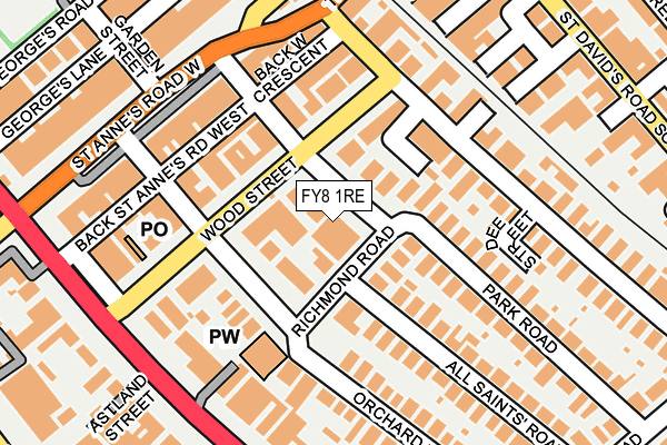 FY8 1RE map - OS OpenMap – Local (Ordnance Survey)