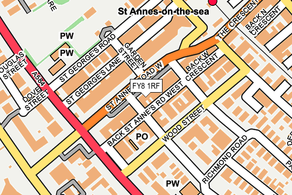 FY8 1RF map - OS OpenMap – Local (Ordnance Survey)