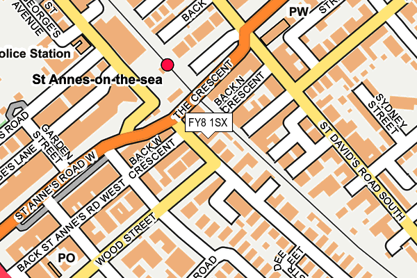 FY8 1SX map - OS OpenMap – Local (Ordnance Survey)