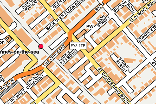 FY8 1TB map - OS OpenMap – Local (Ordnance Survey)