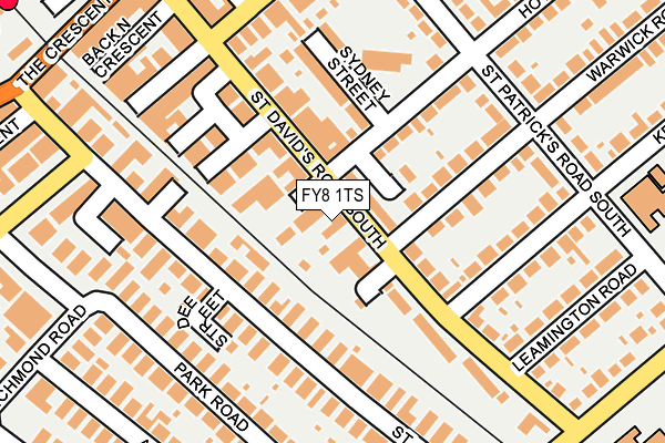 FY8 1TS map - OS OpenMap – Local (Ordnance Survey)