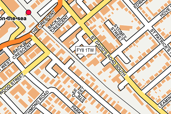FY8 1TW map - OS OpenMap – Local (Ordnance Survey)