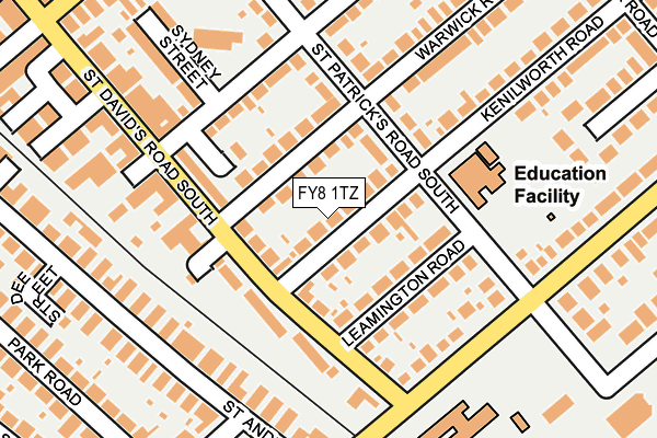 FY8 1TZ map - OS OpenMap – Local (Ordnance Survey)