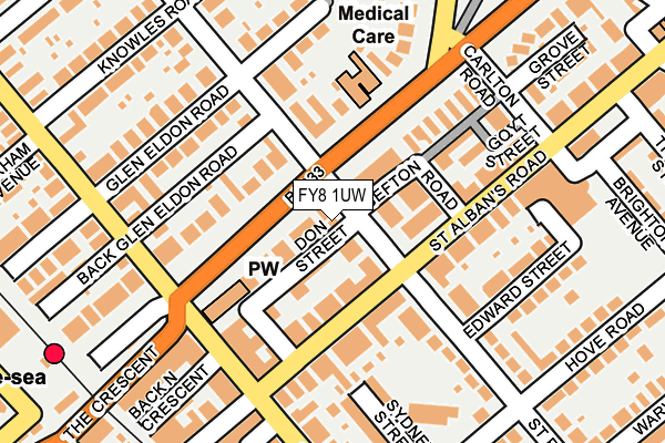 FY8 1UW map - OS OpenMap – Local (Ordnance Survey)