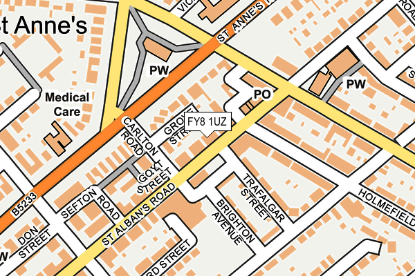 FY8 1UZ map - OS OpenMap – Local (Ordnance Survey)