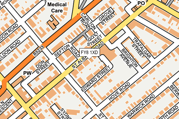 FY8 1XD map - OS OpenMap – Local (Ordnance Survey)