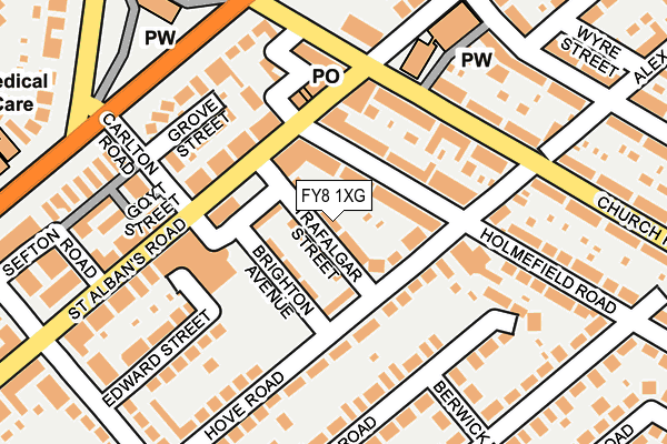 FY8 1XG map - OS OpenMap – Local (Ordnance Survey)
