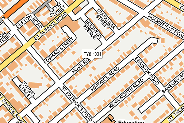 FY8 1XH map - OS OpenMap – Local (Ordnance Survey)