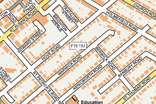 FY8 1XJ map - OS OpenMap – Local (Ordnance Survey)