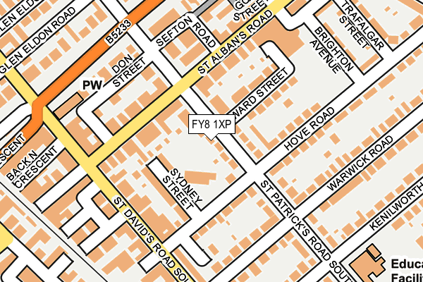 FY8 1XP map - OS OpenMap – Local (Ordnance Survey)