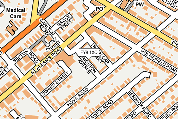 FY8 1XQ map - OS OpenMap – Local (Ordnance Survey)