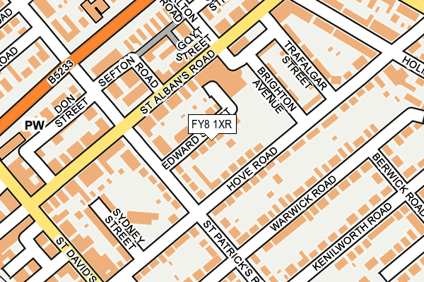 FY8 1XR map - OS OpenMap – Local (Ordnance Survey)