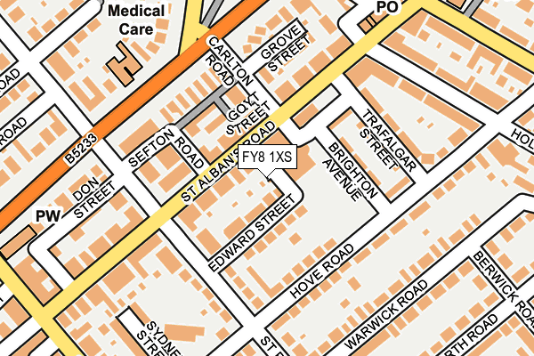 FY8 1XS map - OS OpenMap – Local (Ordnance Survey)