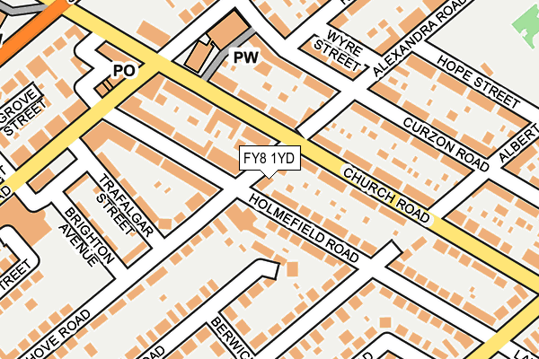 FY8 1YD map - OS OpenMap – Local (Ordnance Survey)