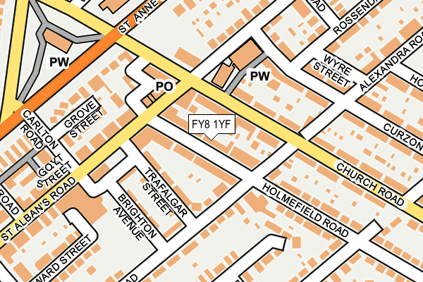 FY8 1YF map - OS OpenMap – Local (Ordnance Survey)