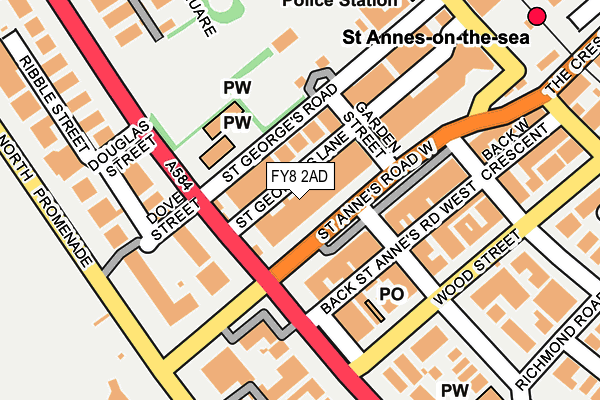 FY8 2AD map - OS OpenMap – Local (Ordnance Survey)