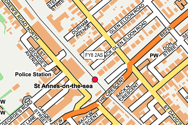FY8 2AS map - OS OpenMap – Local (Ordnance Survey)
