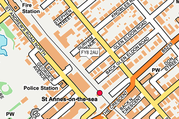 FY8 2AU map - OS OpenMap – Local (Ordnance Survey)