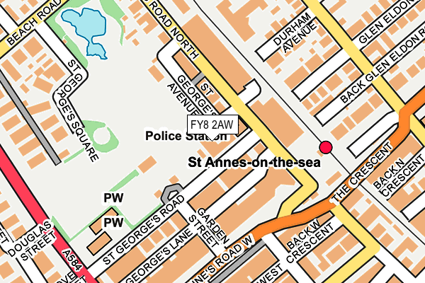 FY8 2AW map - OS OpenMap – Local (Ordnance Survey)