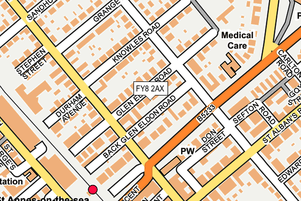 FY8 2AX map - OS OpenMap – Local (Ordnance Survey)