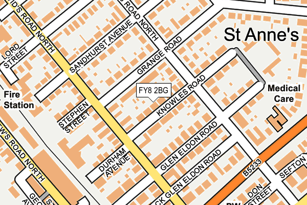 FY8 2BG map - OS OpenMap – Local (Ordnance Survey)