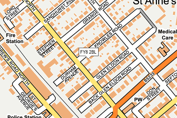 FY8 2BL map - OS OpenMap – Local (Ordnance Survey)