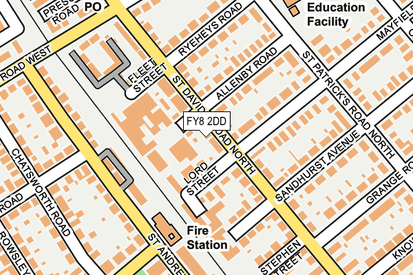 FY8 2DD map - OS OpenMap – Local (Ordnance Survey)