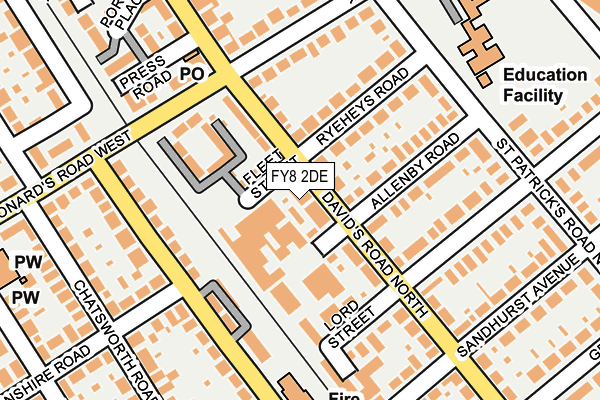 FY8 2DE map - OS OpenMap – Local (Ordnance Survey)