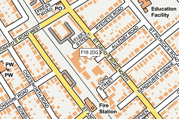 FY8 2DG map - OS OpenMap – Local (Ordnance Survey)