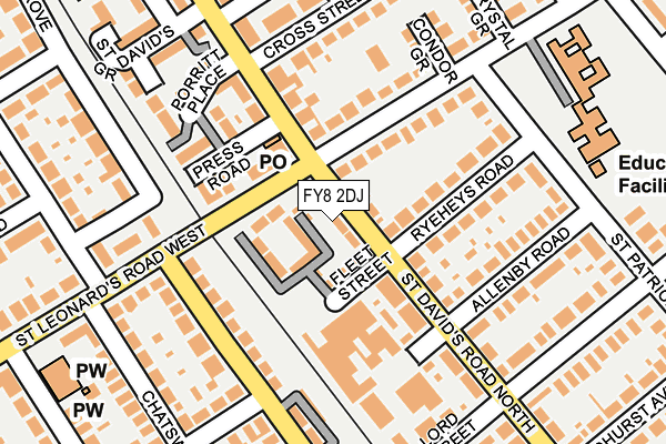 FY8 2DJ map - OS OpenMap – Local (Ordnance Survey)