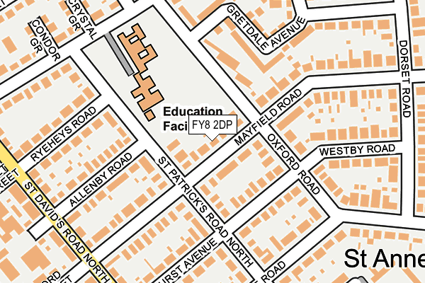 FY8 2DP map - OS OpenMap – Local (Ordnance Survey)