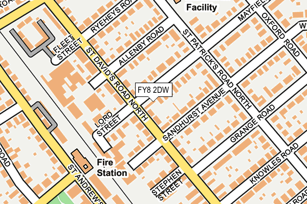 FY8 2DW map - OS OpenMap – Local (Ordnance Survey)