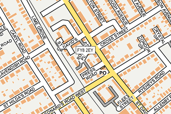 FY8 2EY map - OS OpenMap – Local (Ordnance Survey)