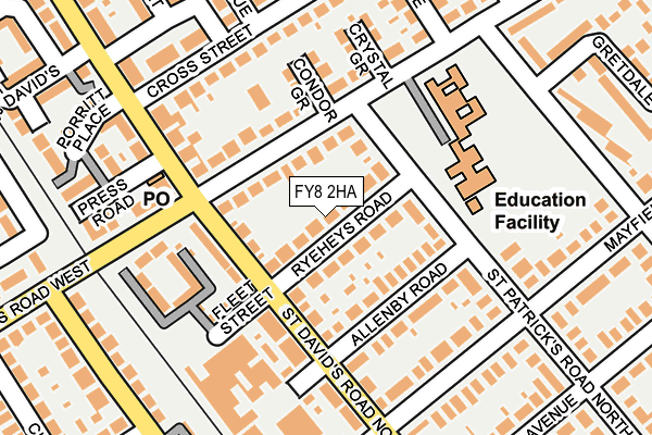 FY8 2HA map - OS OpenMap – Local (Ordnance Survey)