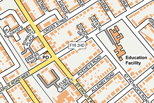 FY8 2HD map - OS OpenMap – Local (Ordnance Survey)