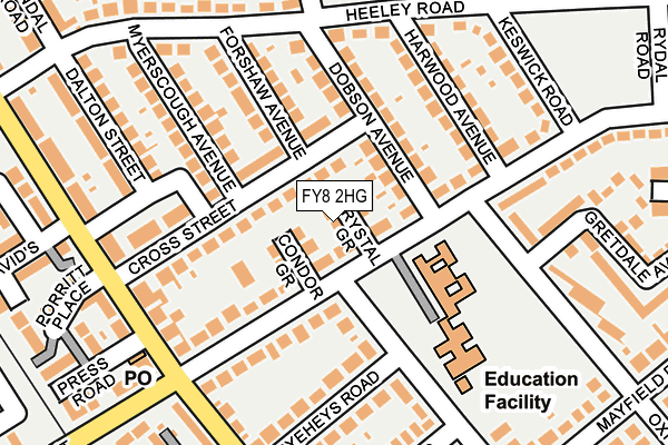 FY8 2HG map - OS OpenMap – Local (Ordnance Survey)