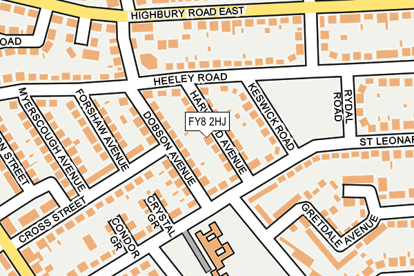 FY8 2HJ map - OS OpenMap – Local (Ordnance Survey)