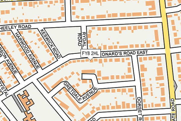 FY8 2HL map - OS OpenMap – Local (Ordnance Survey)