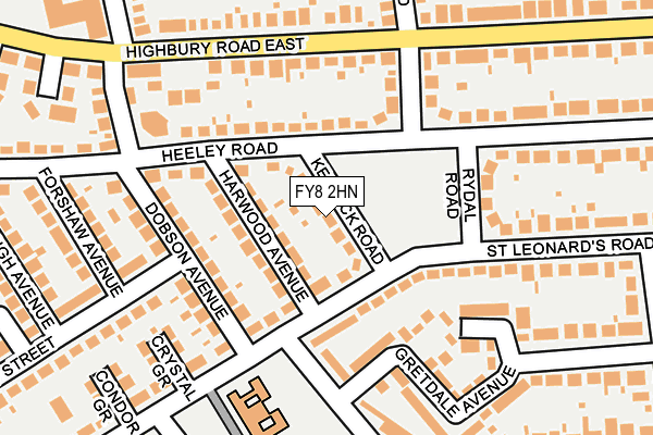 FY8 2HN map - OS OpenMap – Local (Ordnance Survey)