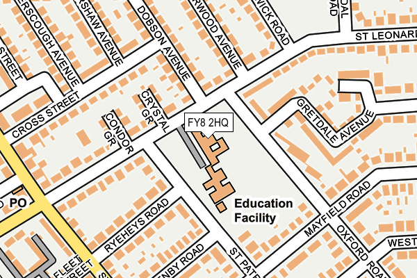 FY8 2HQ map - OS OpenMap – Local (Ordnance Survey)