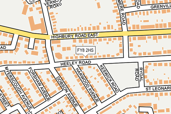 FY8 2HS map - OS OpenMap – Local (Ordnance Survey)