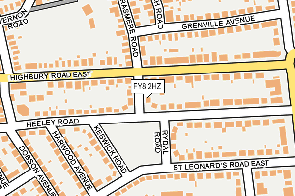 FY8 2HZ map - OS OpenMap – Local (Ordnance Survey)